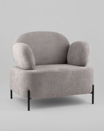 Кресло Кэнди ткань с подлокотниками букле капучино_0