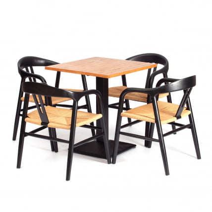 Стул ВАЛИ дерево вяз, черный, 50х46х77 см / VALI_5