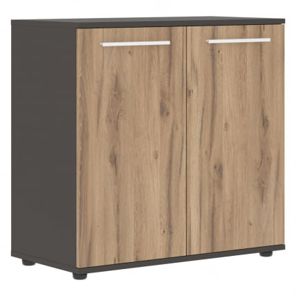 Шкаф с глухими малыми дверьми ЕДИС ЕЛCС 85.1 Дуб Денвер светлый Белый Мокко / EDIS ELCS_0