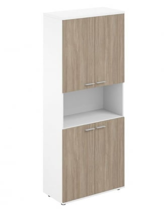 Шкаф высокий с нишей Sigma SG.861.WH.OD.OD Белый Дуб темный_0