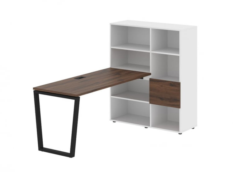 Рабочая станция ЕДИС ЕВРСТ 1115 Дуб Денвер темный Черный Белый / EDIS EVRST_0