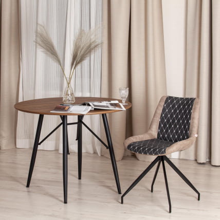 Стул KELT ( mod. 8799 ) металл,ткань наппа, 50 х 60 х 84 х 49,5 см, черный/коричневый_10