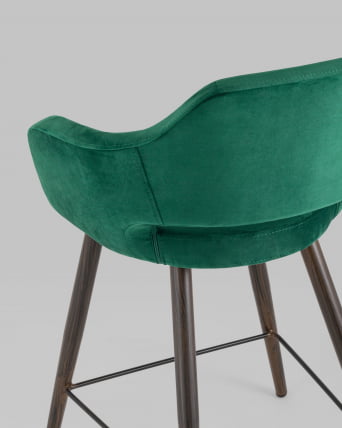 Стул полубарный Саймон ПЛ велюр Темно-зелёный_6