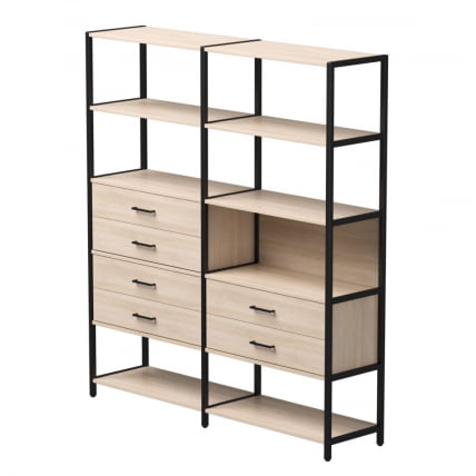 Набор стеллажных систем Everprof EVO №8 Дуб Соната Черный_0