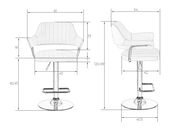 Стул барный ДОБРИН CХАРЛЙ (морской волны велюр (МДЖ9-99)) 2 шт / DOBRIN CHARLY (MJ9-99))_10