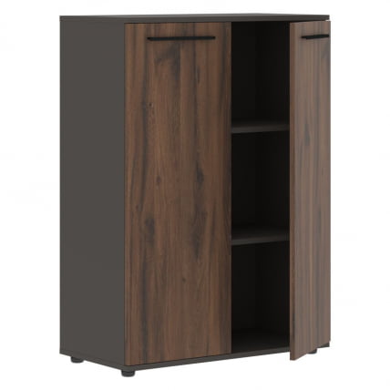 Шкаф с глухими средними дверьми ЕДИС ЕМCС 85.1 Дуб Денвер темный Черный Мокко / EDIS EMCS_1