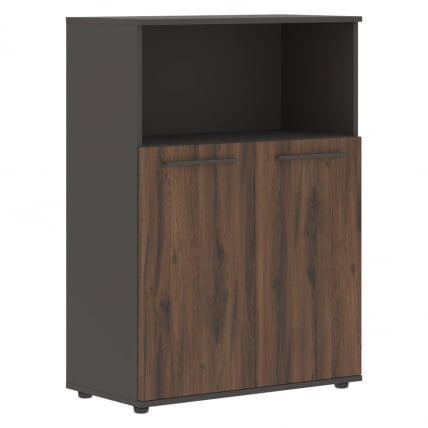 Шкаф с глухими малыми дверьми ЕДИС ЕМCС 85.3 Дуб Денвер темный Мокко Мокко / EDIS EMCS_0