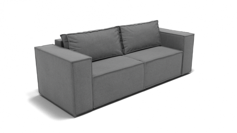 Диван Рашт (ЗР) Цвет фасада: Светло серый; Тип: Прямой; Материал фасада: Металл/Велюр_0