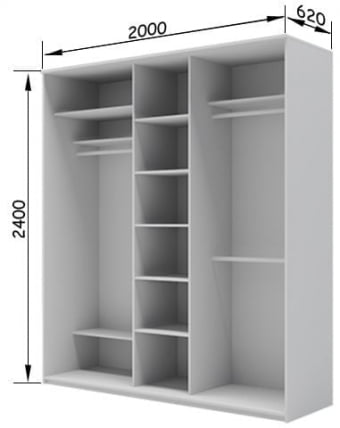 Шкаф-купе Хит-24-20-111 Ясень шимо светлый_1
