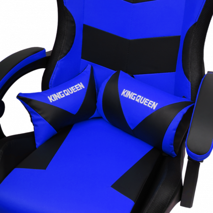 Кресло 1209 KINGQUEEN, цвет черный/синий с подсветкой, 1209-black-blue-mass-led_4