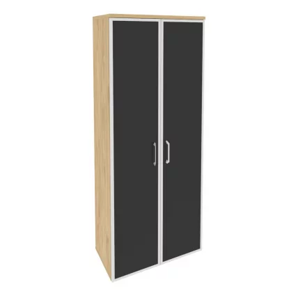 Шкаф высокий широкий ОНИКС О.СТ-1.10Р блаcк Тиквуд Светлый / ONIX O.ST-1.10R black_0