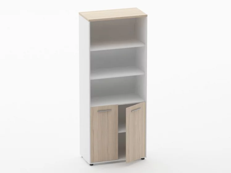 Шкаф 4 широкий верх открытый, низ закрытый Deka 10.19.111 Туя/Белый_1