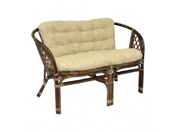 Диван Багама 2х местный, подушки светлые Bahama7 венге_0