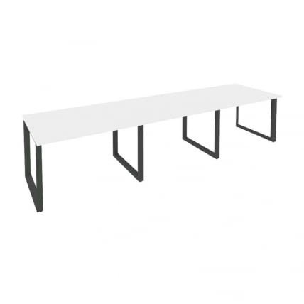 Стол переговорный (3 столешницы) ОНИКС О.МО-ПРГ-3.2 Белый Бриллиант/Антрацит / ONIX O.MO-PRG-3.2_0