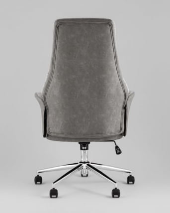 Кресло офисное ТопЧаирс Неома светло-серый экокожа ткань / TopChairs Neoma_3