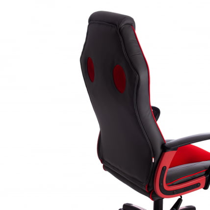 Кресло RACER кож/зам/ткань, металлик/красный, 36/08_13