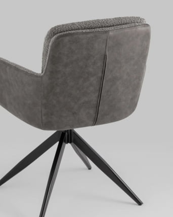 Стул Валдо серый с серой экокожей / Waldo_1