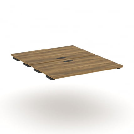 Двойной стол-приставка к двум опорным тумбам/шкафам CONCEPT CN.DSPR-006 Сандал Янтарный Черный_0