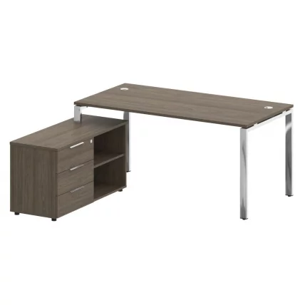 Стол рабочий руководителя с опорной тумбой левый METAL SYSTEM DIRECT БГ.СРТ-4.8 Л Вяз Благородный_0