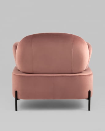 Кресло Кэнди с подлокотниками велюр Пыльно-розовый_4
