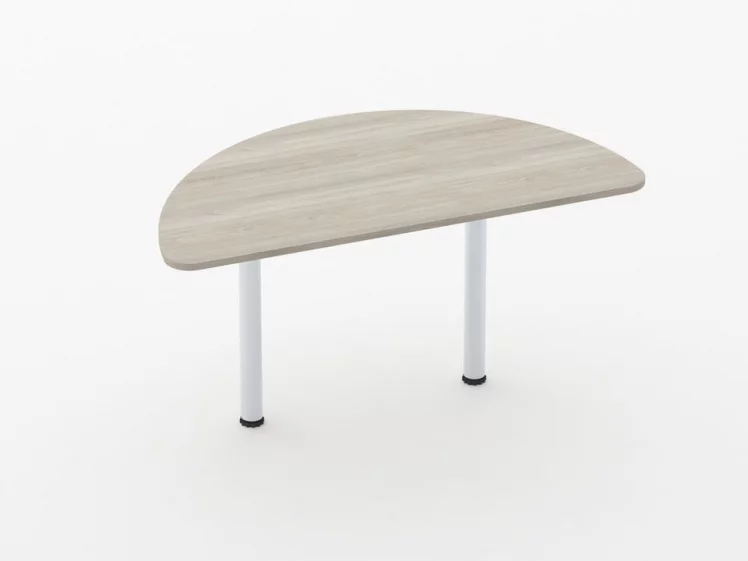 Приставка-полукруг для двух столов Glassy 2.18 Дуб сантана светлый_0
