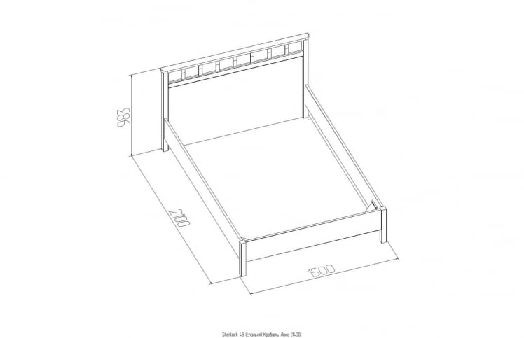 Кровать Люкс (1400) Sherlock 48 Орех шоколадный (спальня)_1