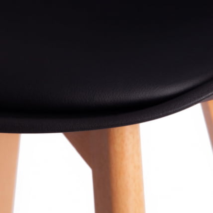 Стул барный TULIP BAR (mod. C1014H-1) / 2 шт. в упаковке пластик/дерево, 42 х 47,5 х 104 см, Black (Черный) 3010/ натуральный_6