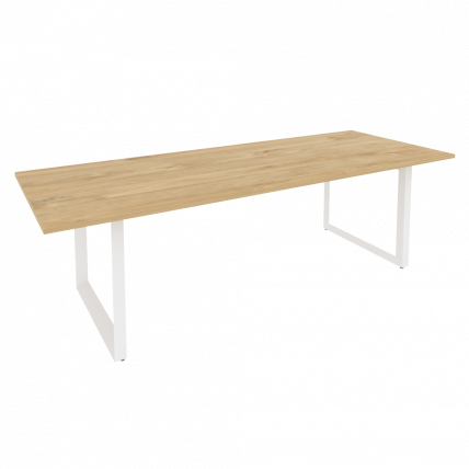 Стол переговорный на О-образном м/к ONIX O.MO-PRG-25 Тиквуд Светлый/Белый_0
