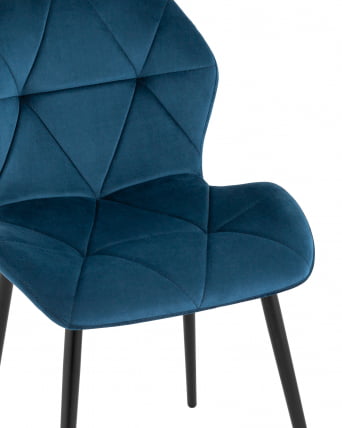 Стул обеденный Эдвин велюр Синий_1