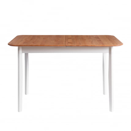 Стол Соната Люкс раздвижной/Sonata Lux extension table массив сосны, антик/белый, 120-(150)х75х73 см_5