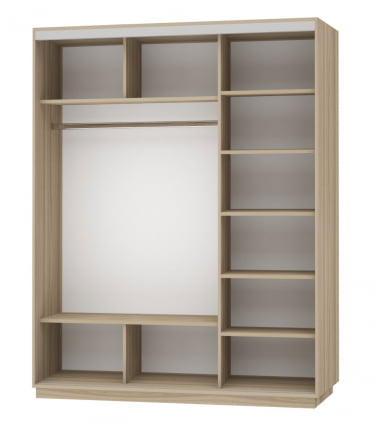 Шкаф-купе трехдверный Экспресс Медиум-1 1800х2200х Дуб сонома / 1800х2200h_1