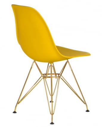 Стул обеденный ДОБРИН ДСР (ножки золотые, цвет жёлтый (Й-01)) 4 шт / DOBRIN DSR (Y-01))_4