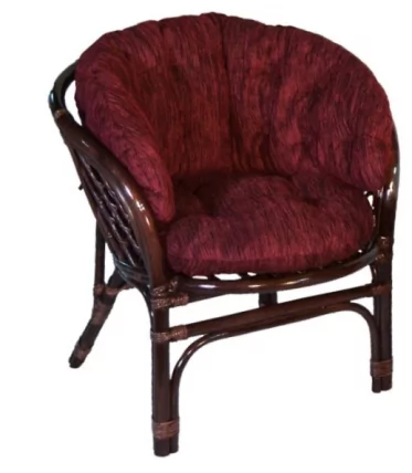 Кресло Багама, подушки коричневые или светлые полные Bahama5 темно коричневый_1