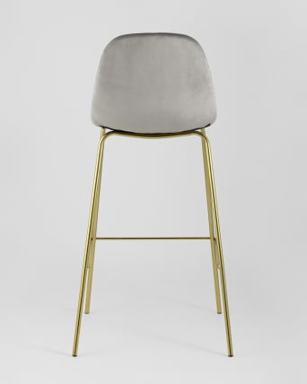 Стул барный Валенсия Серый с золотыми ножками_5