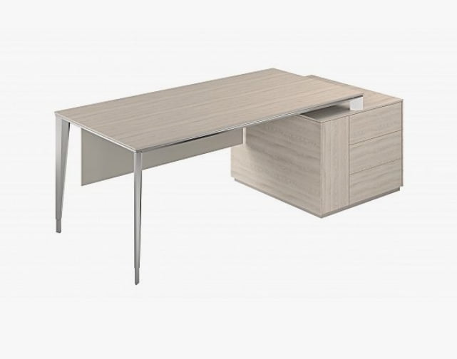 Стол под опорную тумбу 800 Atlas NZ-0110.YN.AL Ясень Наварра Алюминий_2