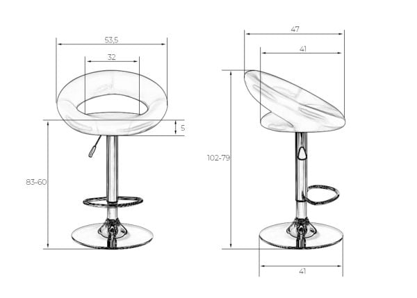 Стул барный ДОБРИН МИРА (синий) 2 шт / DOBRIN MIRA_8