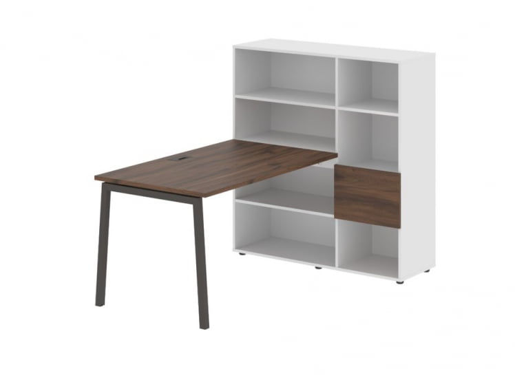 Рабочая станция ЕДИС ЕЛРСТ 1213 Дуб Денвер темный Черный Белый / EDIS ELRST_0