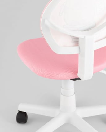 Кресло ЛОЛО Стади (Студй) розовый пластик белый / (Study)_7