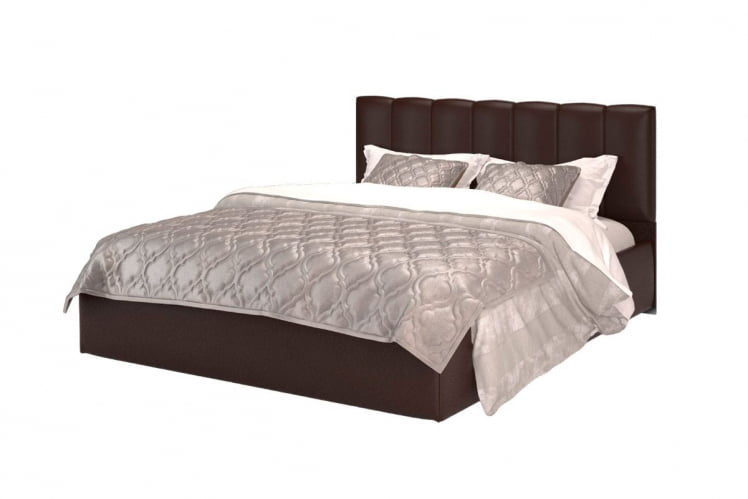 Кровать Элен 1200*2000 мм, искусственная кожа Лесмо бровн, коричневый / brown,_0