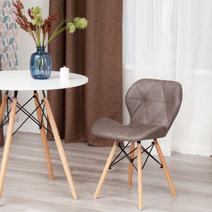 Стул STUTTGART (mod. 74) / 1 шт. в упаковке экокожа/дерево береза/металл, 50 х 47 х 73 см, античный серый RH02-26/натуральный_4