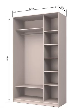Шкаф-купе Хит-24-14-15 Аруба Венге_2