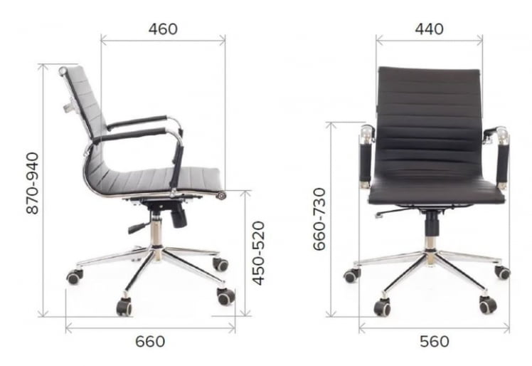 Кресло для персонала Лео Т экокожа Серый / Leo T_3