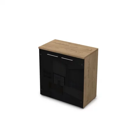 Шкаф низкий со стеклом GLOSS LINE 9НШ.023.4 Teakwood_0