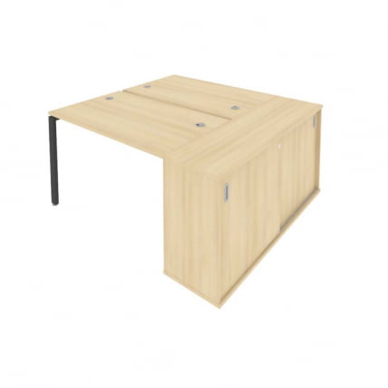 Рабочая станция с опорным шкафом-купе Metal System Б.РС-СШК-1.2 Акация/Антрацит_0