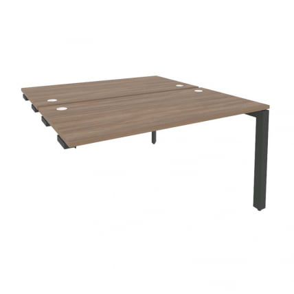 Стол-приставка двойной на П-образном м/к к опорным элем. ОНИКС О.МП-Д.СПР-3.7 Дуб Аризона/Антрацит / ONIX O.MP-D.SPR-3.7_0