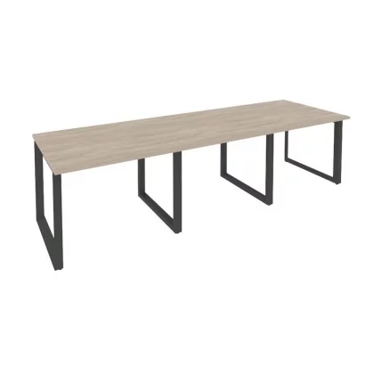 Стол переговорный (3 столешницы) ОНИКС О.МО-ПРГ-3.1 Дуб Аттик/Антрацит / ONIX O.MO-PRG-3.1_0