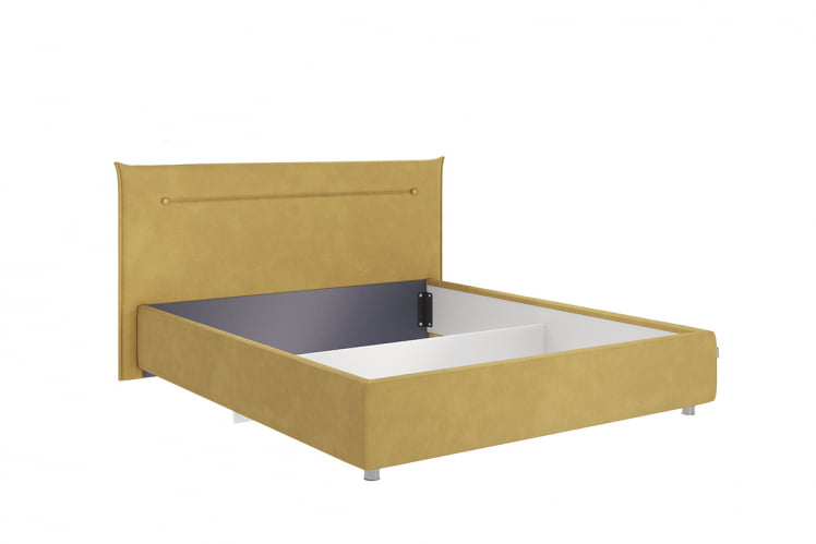 Кровать 1.6 Альба КМ1.6-16 медовый (велюр)_1