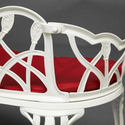 Скамья Secret De Maison Strauss (Штраус) + подушка алюминиевый сплав, 99*56*76, butter white_3