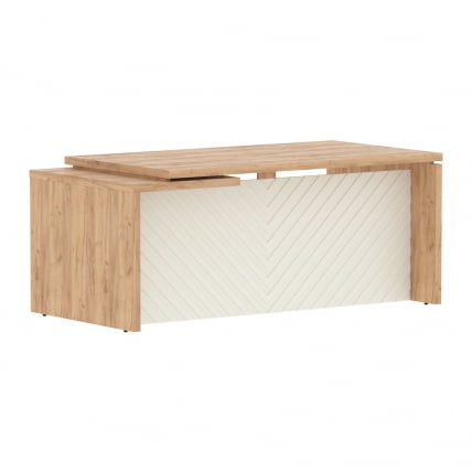 Стол руководителя правый Torr LUX TLCT 189 R Дуб Бофорд Латте_0