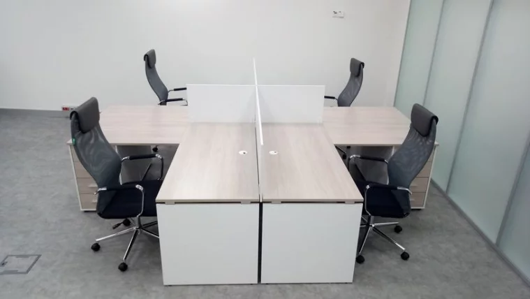 Стол прямой Deka ЛДСП каркас 75.07.16 Дуб Сантана светлый/Белый_6